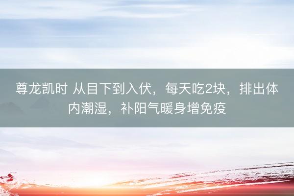 尊龙凯时 从目下到入伏,每天吃2块,排出体内潮湿,补阳气暖身增免疫