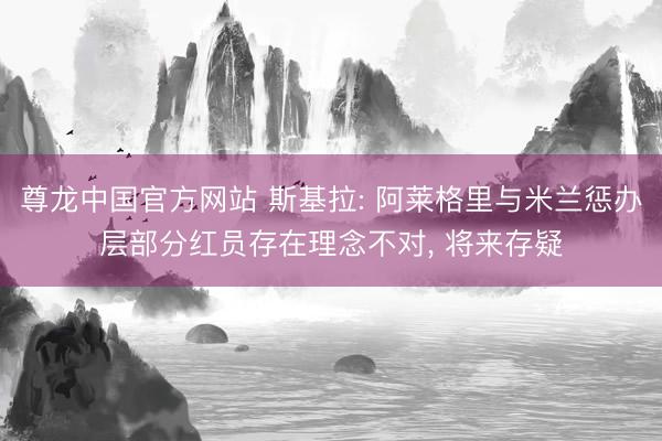 尊龙中国官方网站 斯基拉: 阿莱格里与米兰惩办层部分红员存在理念不对， 将来存疑