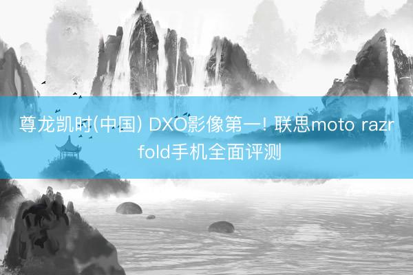 尊龙凯时(中国) DXO影像第一! 联思moto razr fold手机全面评测