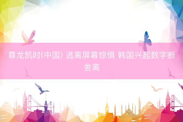 尊龙凯时(中国) 逃离屏幕惊惧 韩国兴起数字断舍离