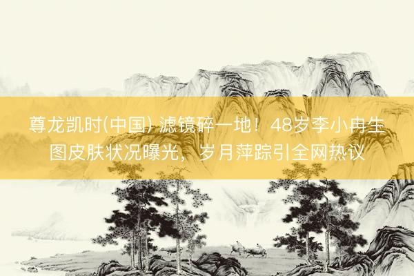 尊龙凯时(中国) 滤镜碎一地！48岁李小冉生图皮肤状况曝光，岁月萍踪引全网热议