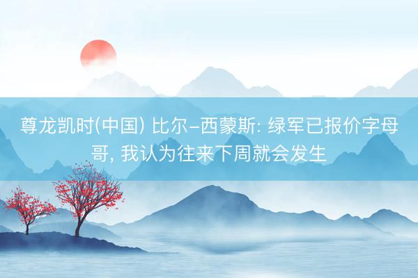 尊龙凯时(中国) 比尔-西蒙斯: 绿军已报价字母哥， 我认为往来下周就会发生